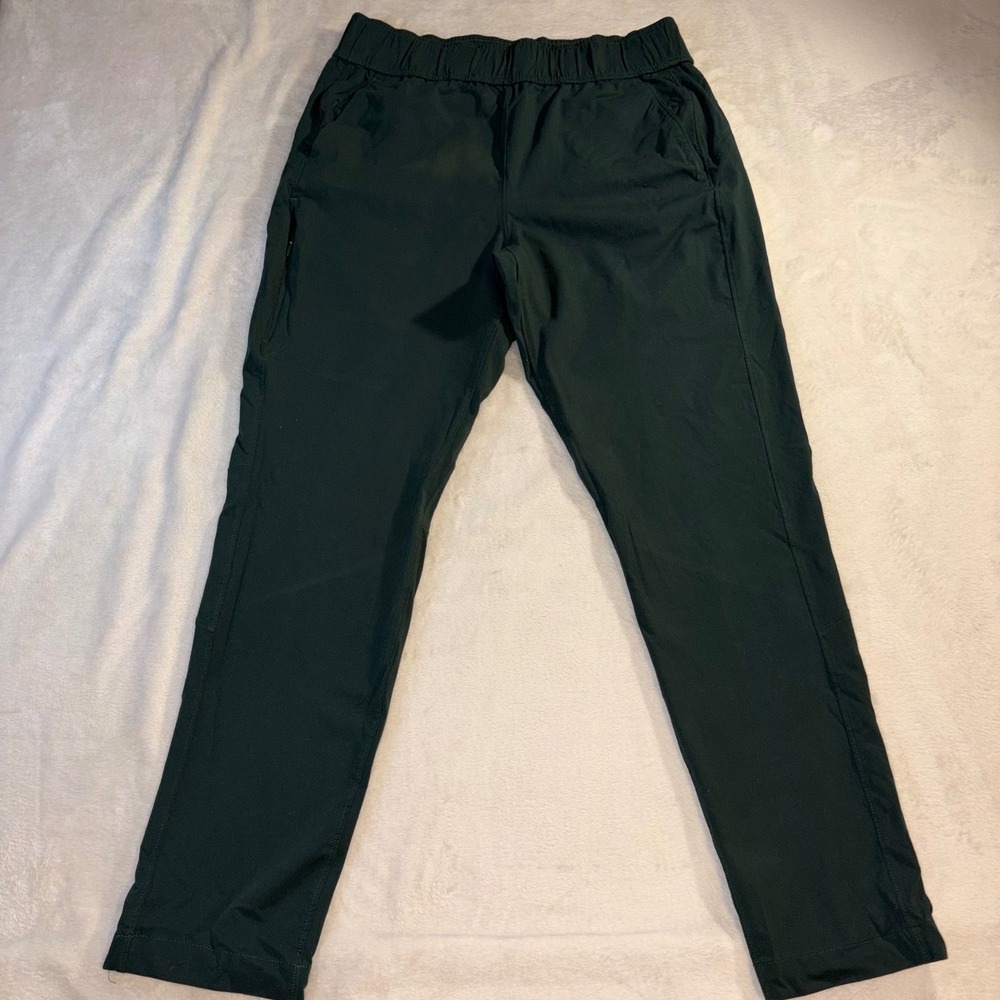 Alder Open Air Pants Forest Green Elastic Waist Tapered Hiking Travel Large